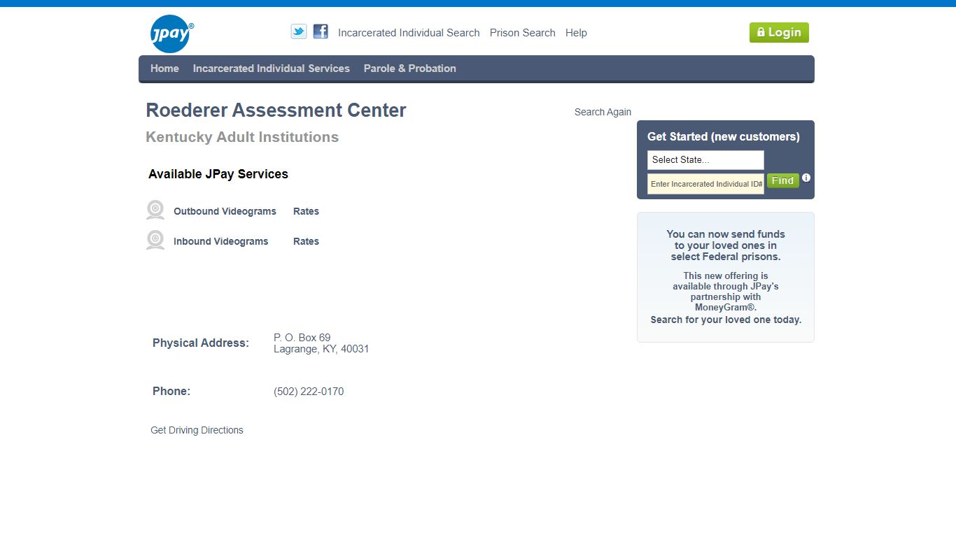 Roederer Assessment Center - JPay